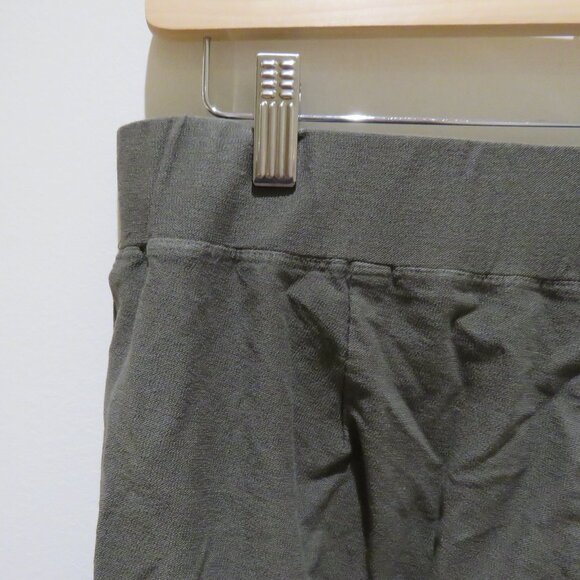 EILEEN FISHER System Washable Stretch Crepe Slim Ankle Pant in Rye Minimalist - Picture 8 of 11